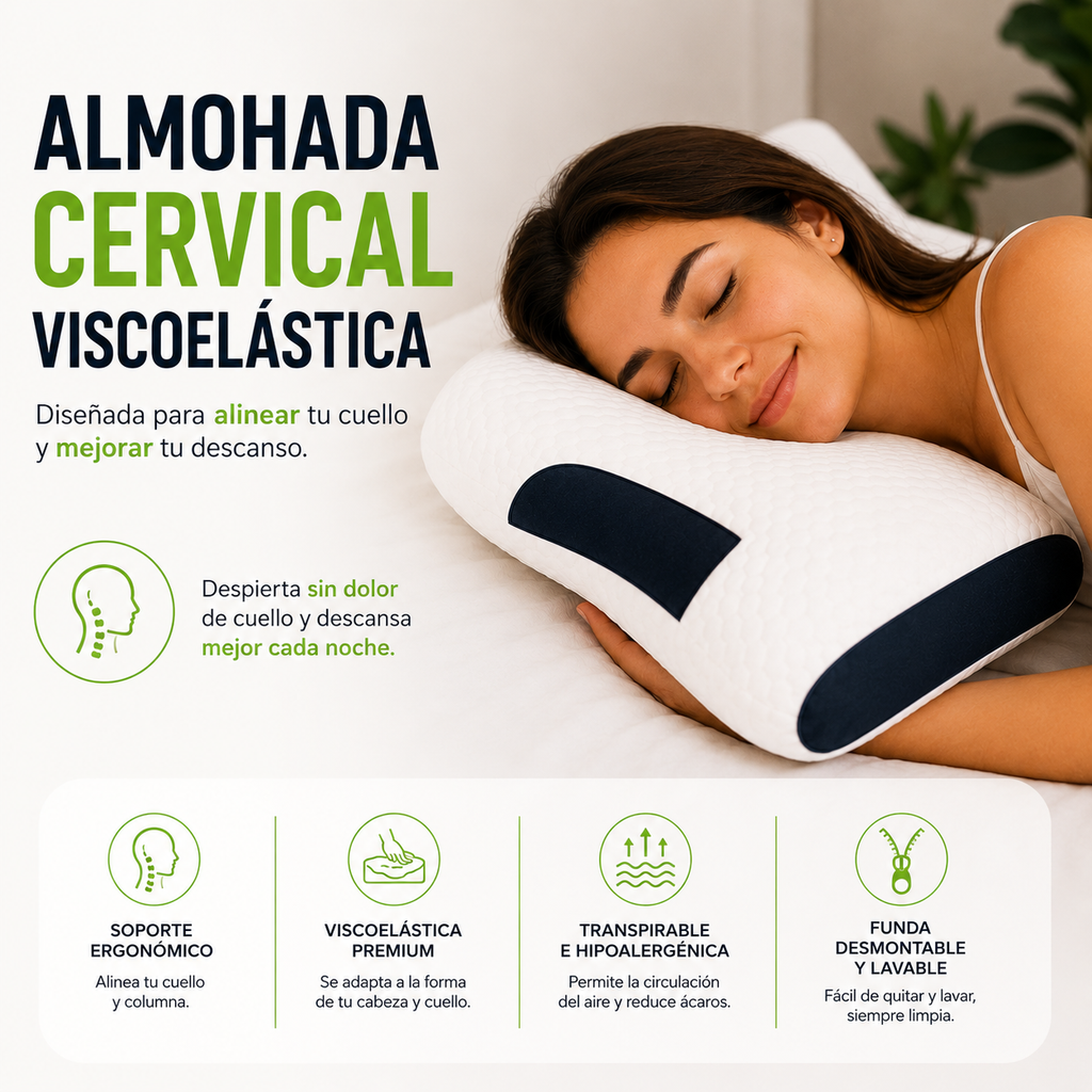 Almohada Cervical Viscoelastica