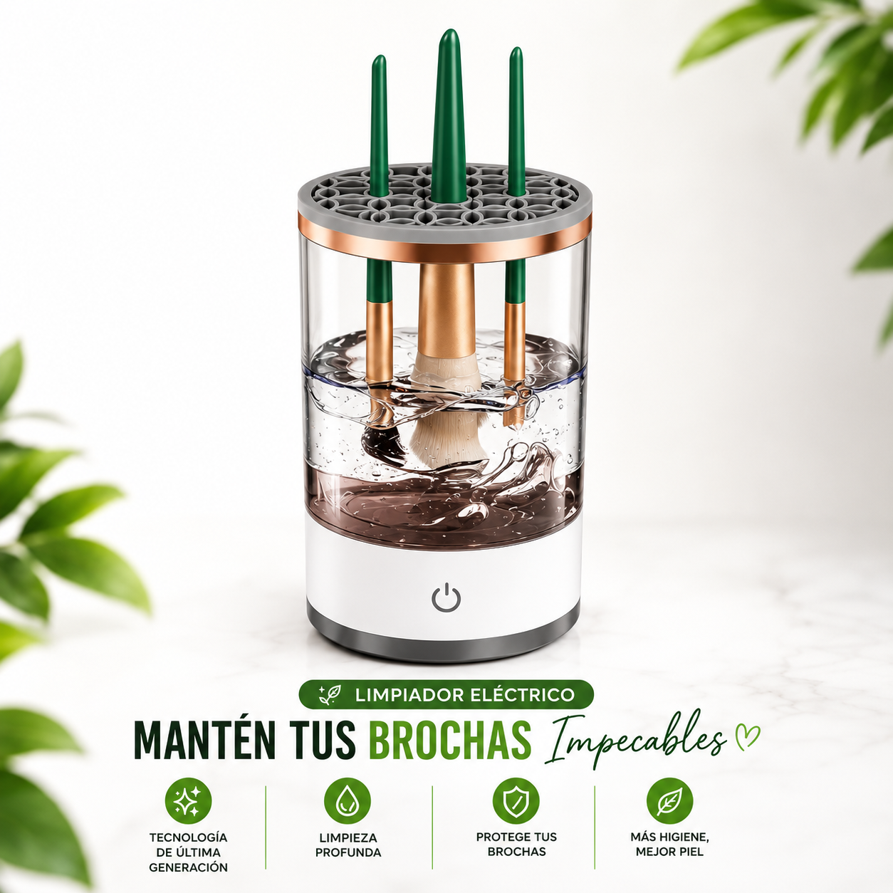 Limpiador brochas de maquillaje